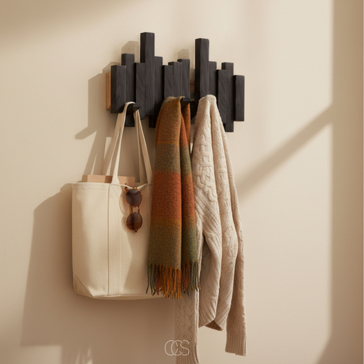 Foldable Wooden Piano Wall-Mounted Coat Rack