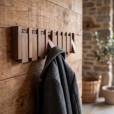 Folding Wooden Piano Wall-Mounted Coat Rack