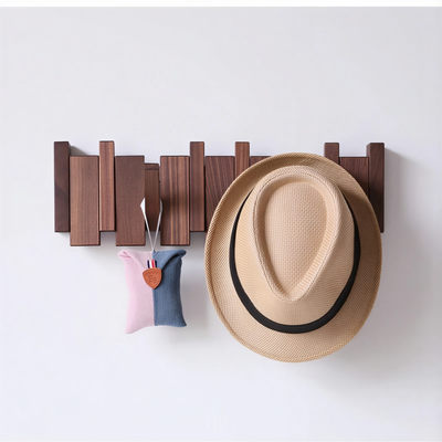 Folding Wooden Piano Wall-Mounted Coat Rack