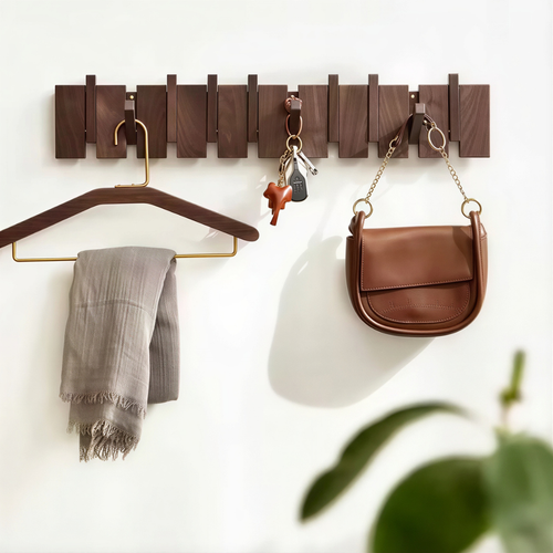 Folding Wooden Piano Wall-Mounted Coat Rack