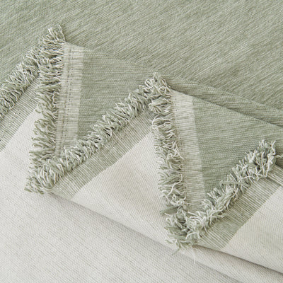 Fringed Woven Sofa Cover Throw
