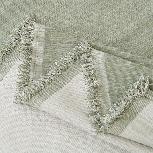 Fringed Woven Sofa Cover Throw