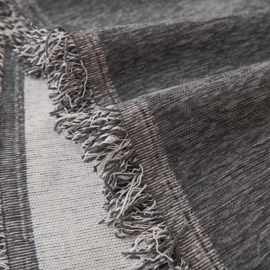 Fringed Woven Sofa Cover Throw