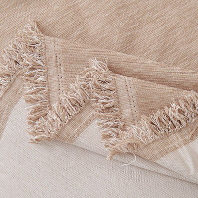 Fringed Woven Sofa Cover Throw