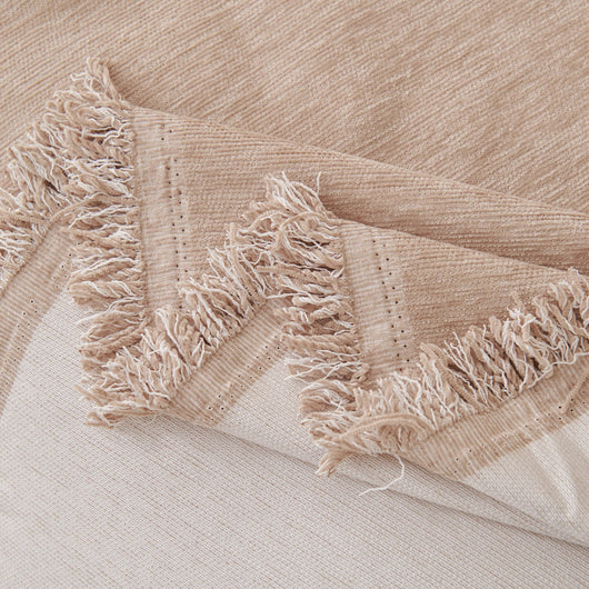 Fringed Woven Sofa Cover Throw