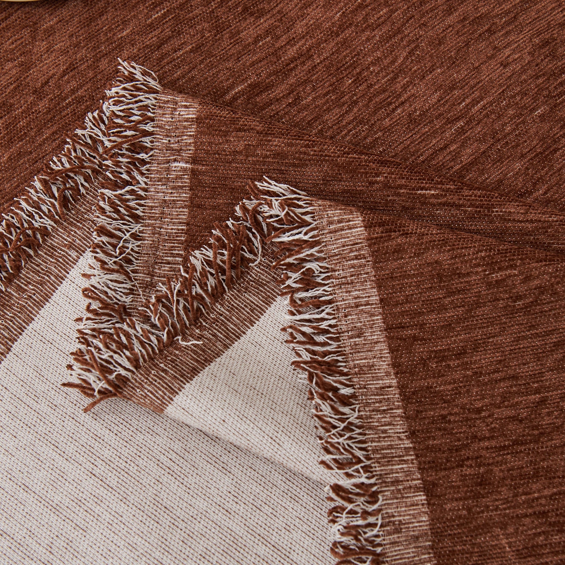 Fringed Woven Sofa Cover Throw