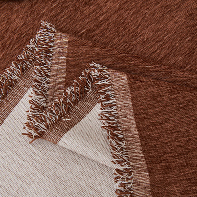 Fringed Woven Sofa Cover Throw