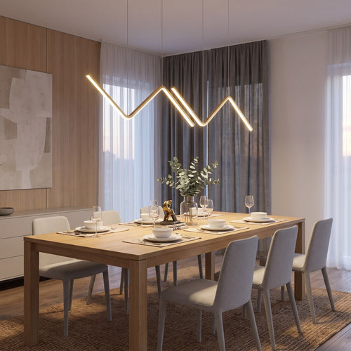 Geometric LED Zigzag Pendant Light