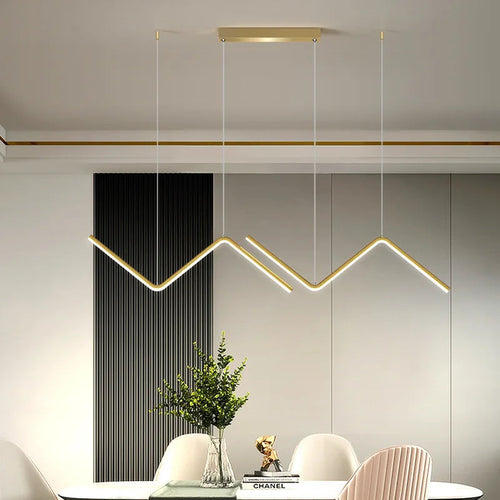 Geometric LED Zigzag Pendant Light