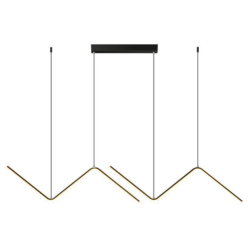 Geometric LED Zigzag Pendant Light