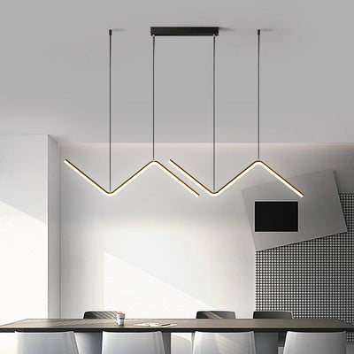 Geometric LED Zigzag Pendant Light