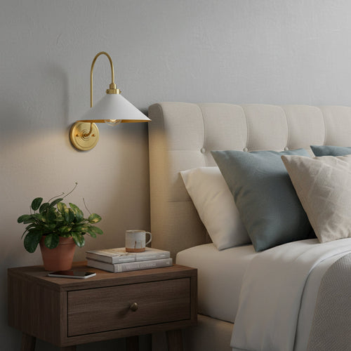 Gooseneck Metal Shade Wall Sconce
