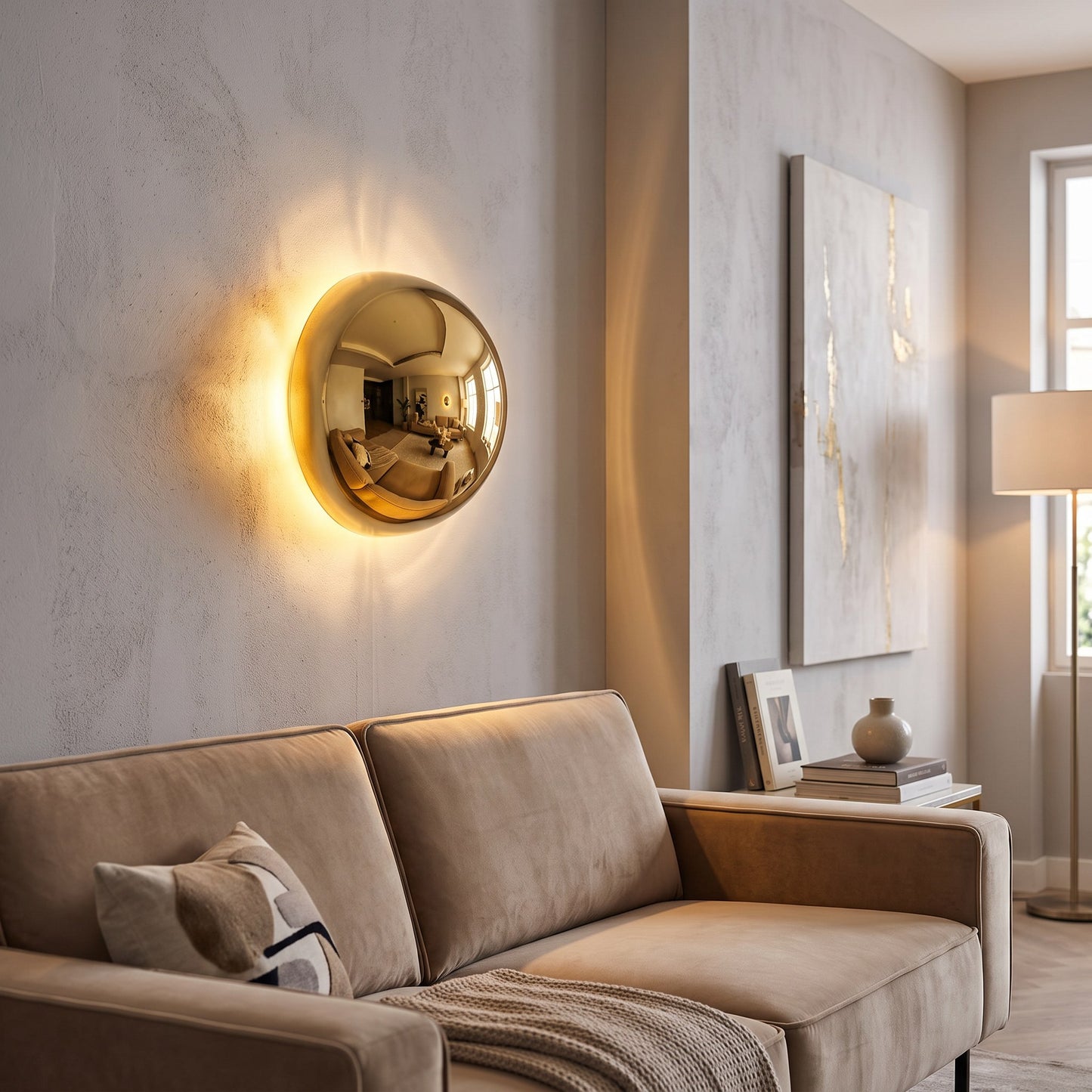 Halo Glow Sphere Wall Sconce - Gold