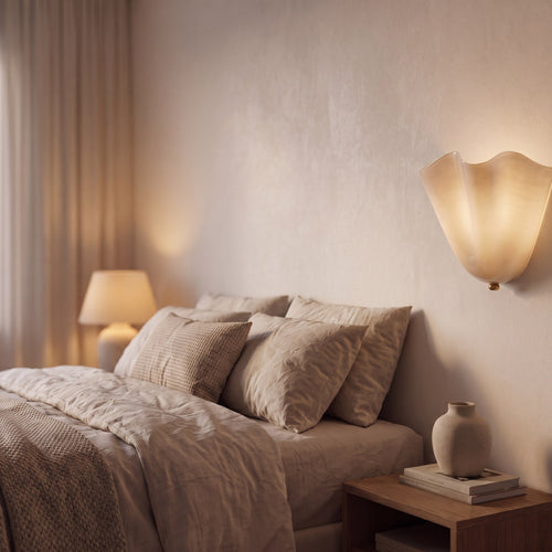 Hand-Blown Glass Petal Wall Sconce