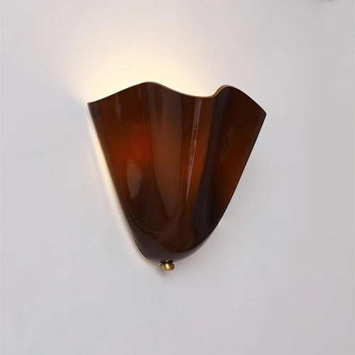 Hand-Blown Glass Petal Wall Sconce