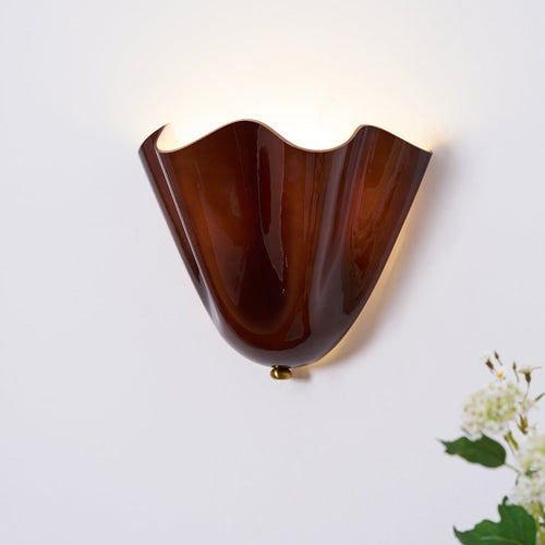 Hand-Blown Glass Petal Wall Sconce