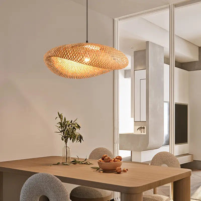 Handwoven Bamboo Pendant Light Shade