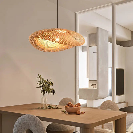 Handwoven Bamboo Pendant Light Shade
