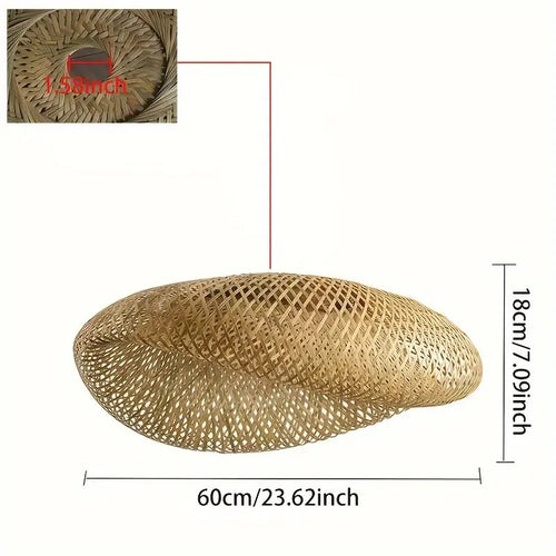 Handwoven Bamboo Pendant Light Shade