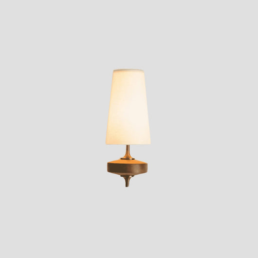 Hardwired Walnut Wall Sconce - White / 1 head