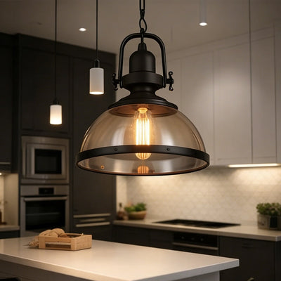Industrial Glass Pendant Light - Default