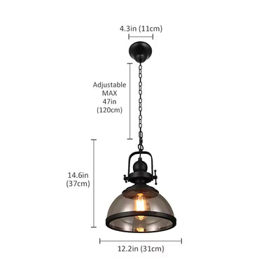Industrial Glass Pendant Light - Default