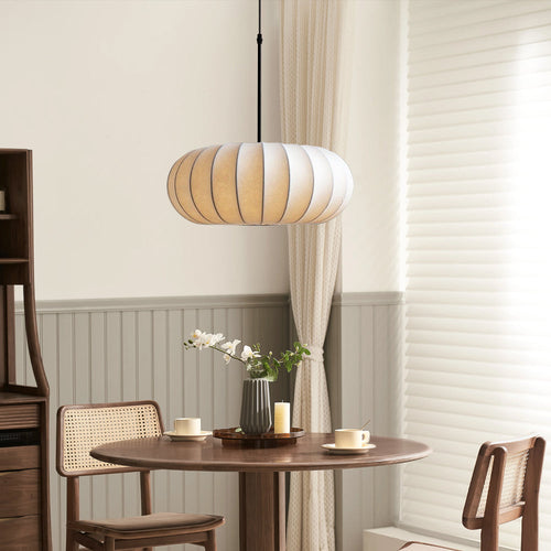 Japandi Fabric Shade Pendant Light