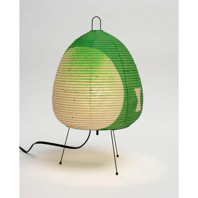 Japandi Rice Paper Table Lamp - Green