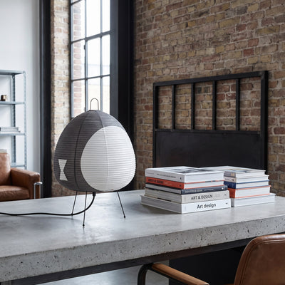 Japandi Rice Paper Table Lamp - Grey