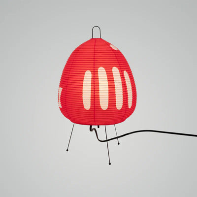 Japandi Rice Paper Table Lamp - Red