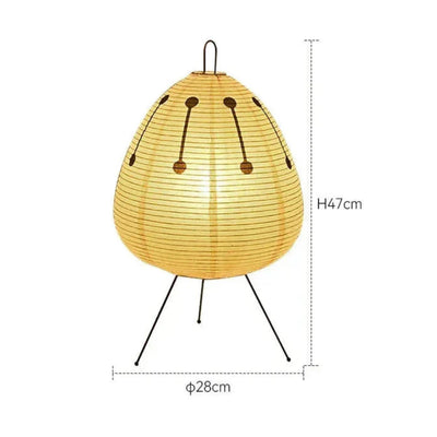 Japandi Rice Paper Table Lamp - Yellow