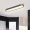 Japandi Wood and Metal LED Flush Mount Ceiling Light