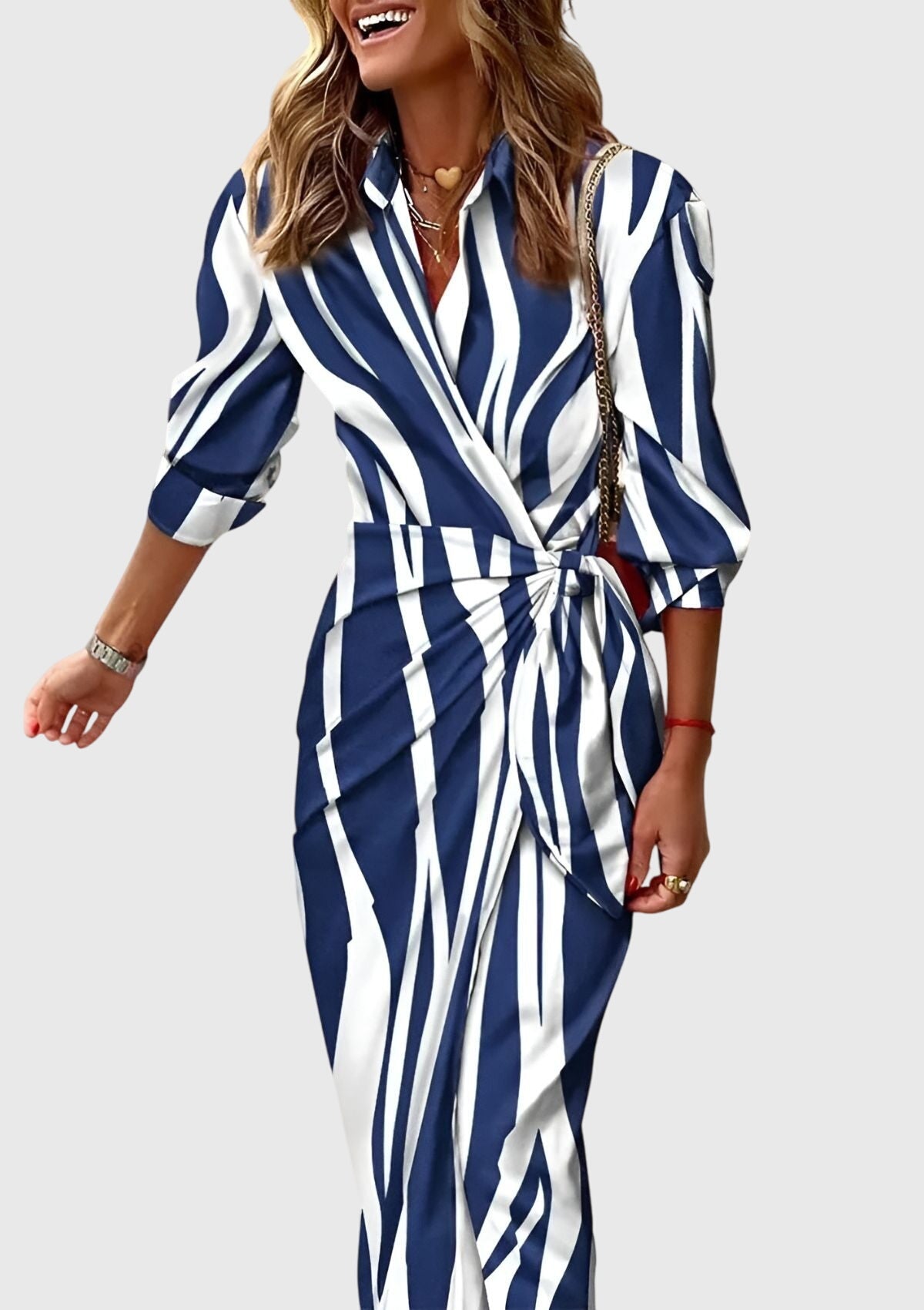Joséphine Wrap-Tie Printed Midi Dress