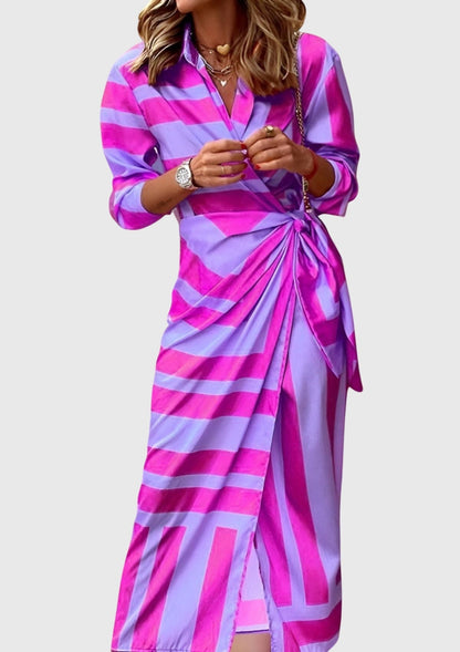 Joséphine Wrap-Tie Printed Midi Dress