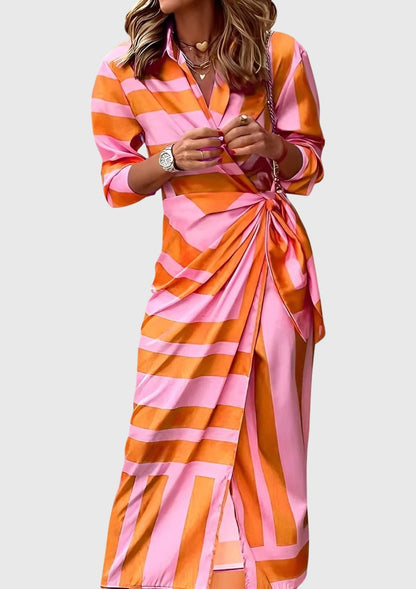Joséphine Wrap-Tie Printed Midi Dress