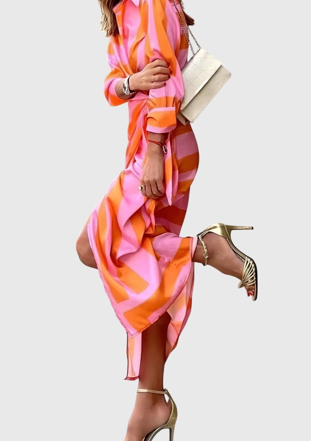 Joséphine Wrap-Tie Printed Midi Dress