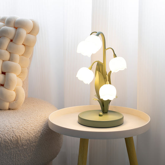 Lily of the Valley Floral Table Lamp
