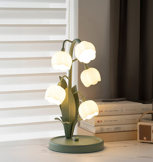 Lily of the Valley Floral Table Lamp