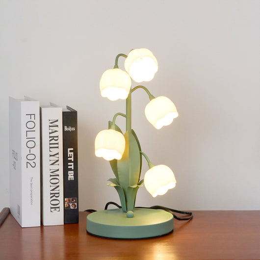 Lily of the Valley Floral Table Lamp