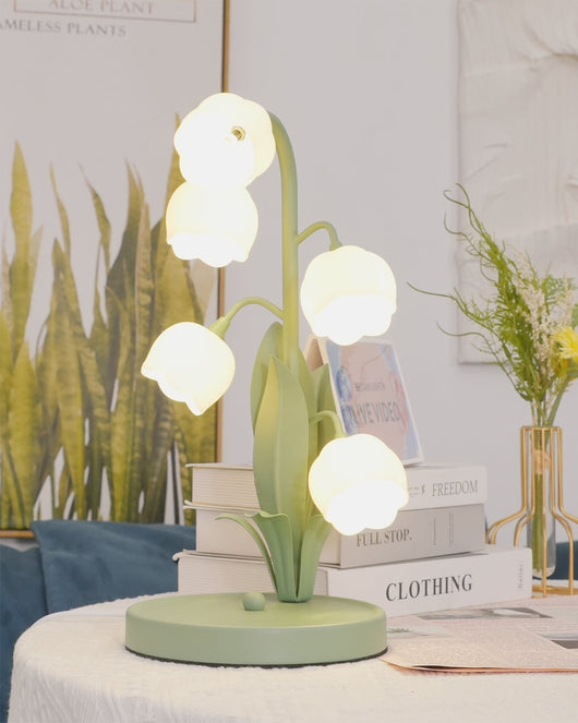Lily of the Valley Floral Table Lamp