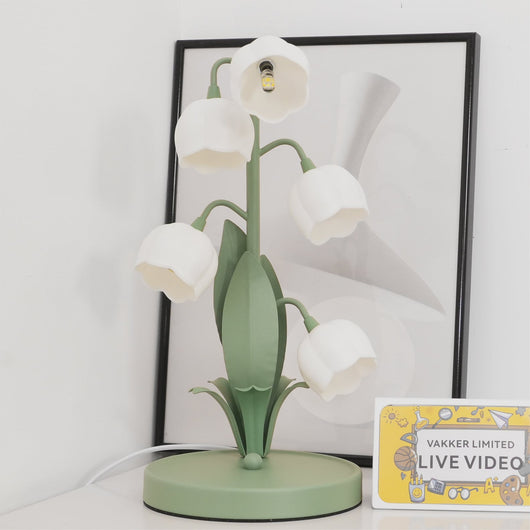 Lily of the Valley Floral Table Lamp