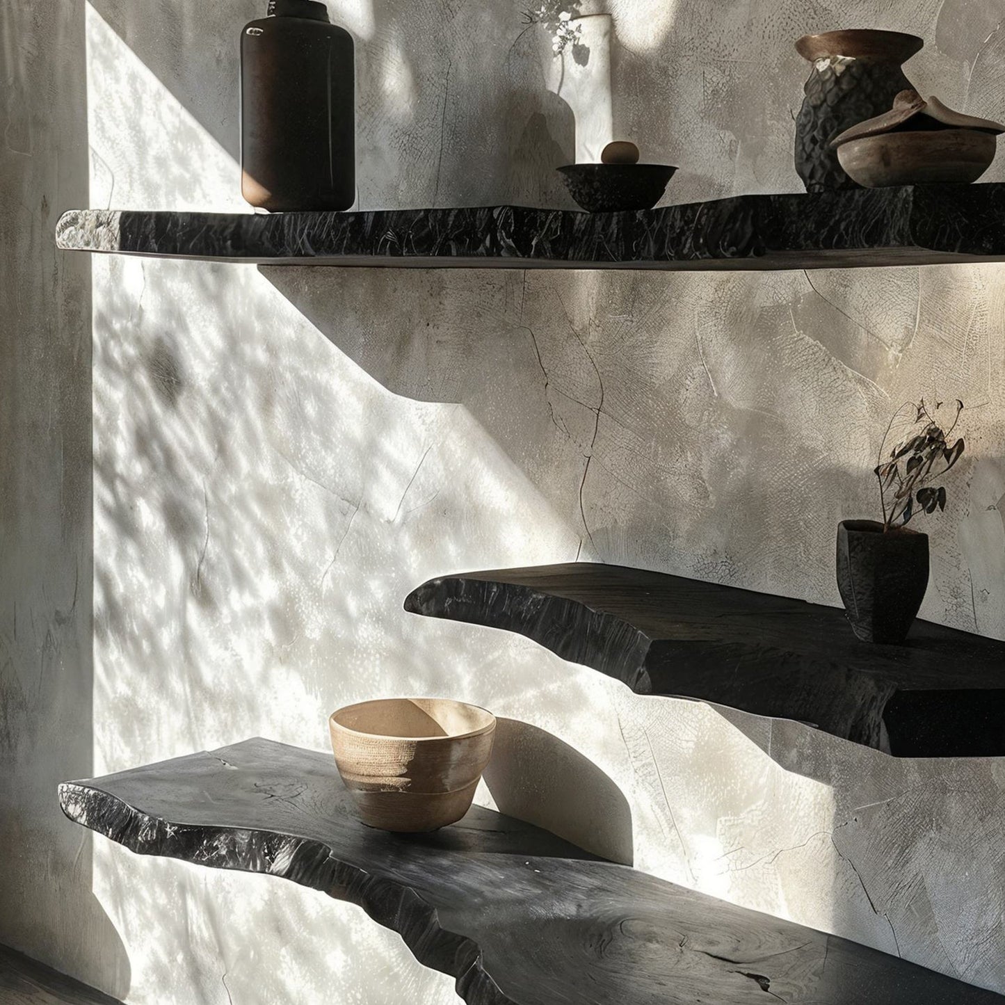 Live Edge Floating Wood Shelf