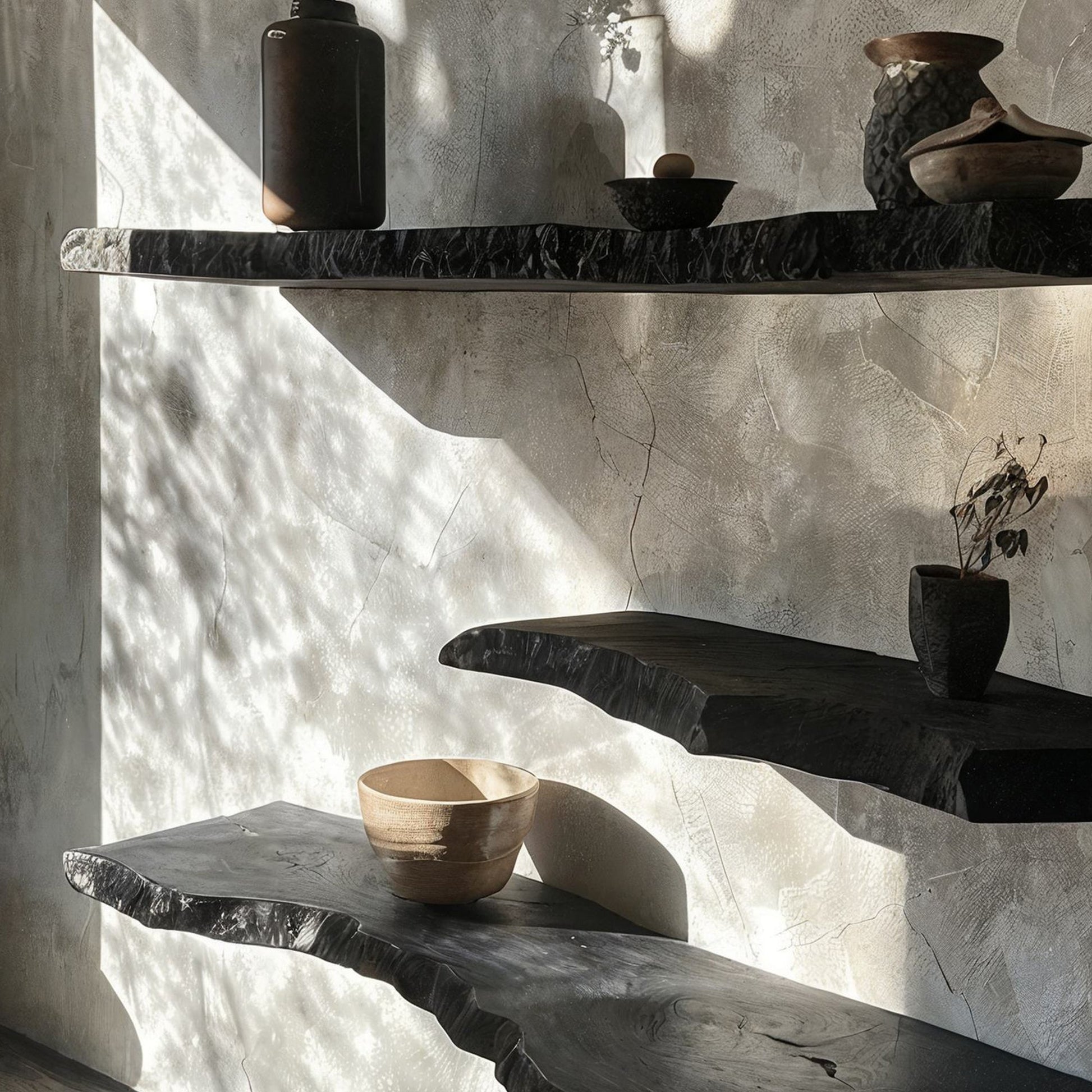 Live Edge Floating Wood Shelf