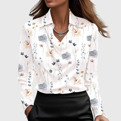 Louise Cowl-Neck Satin Blouse