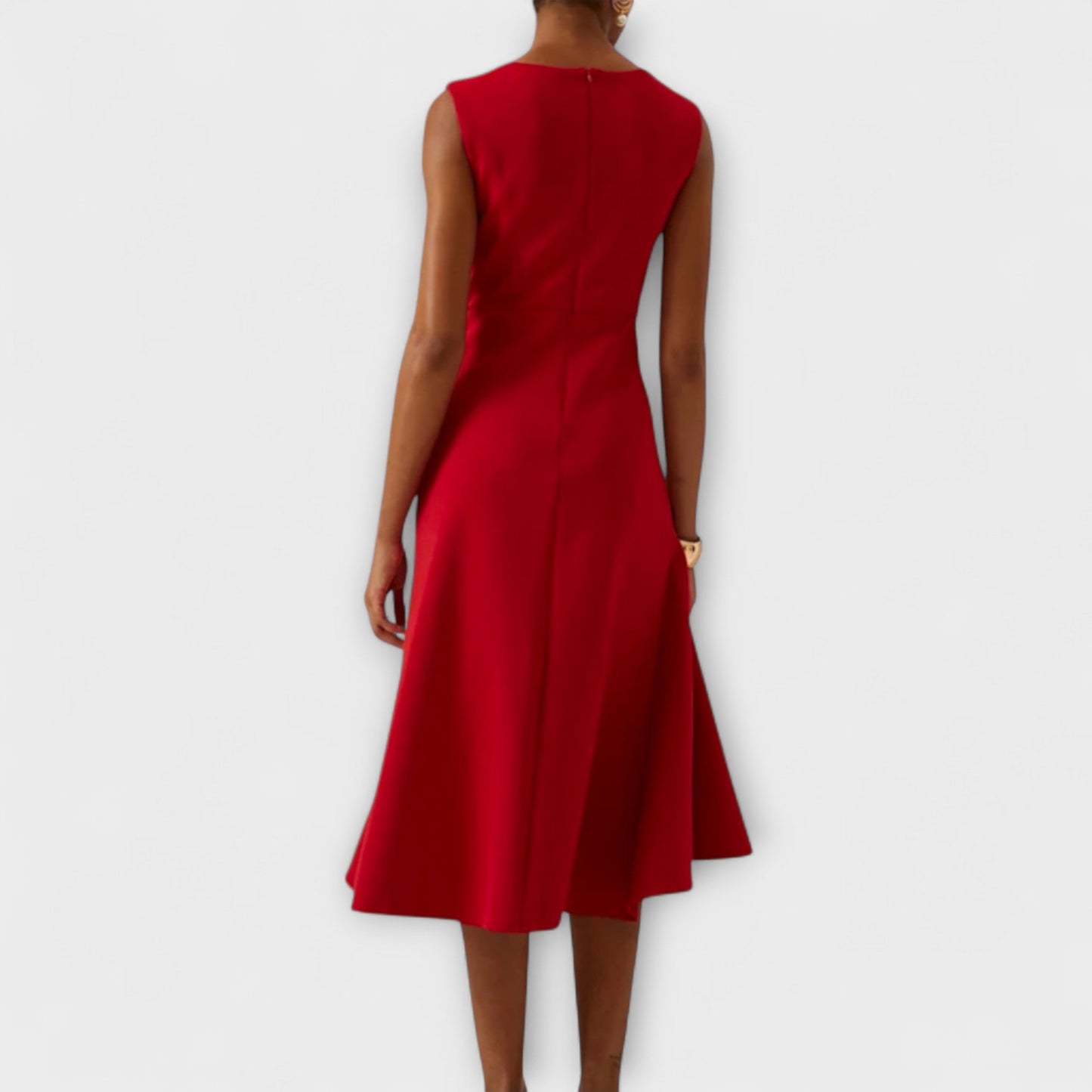 Mathilde Ruffle-Hem Midi Dress