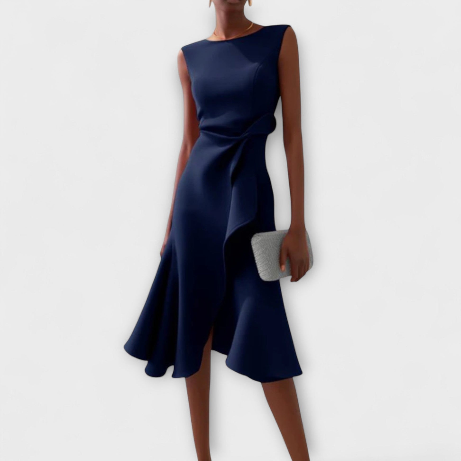 Mathilde Ruffle-Hem Midi Dress
