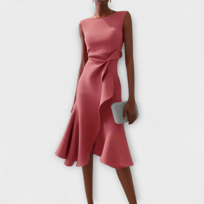 Mathilde Ruffle-Hem Midi Dress