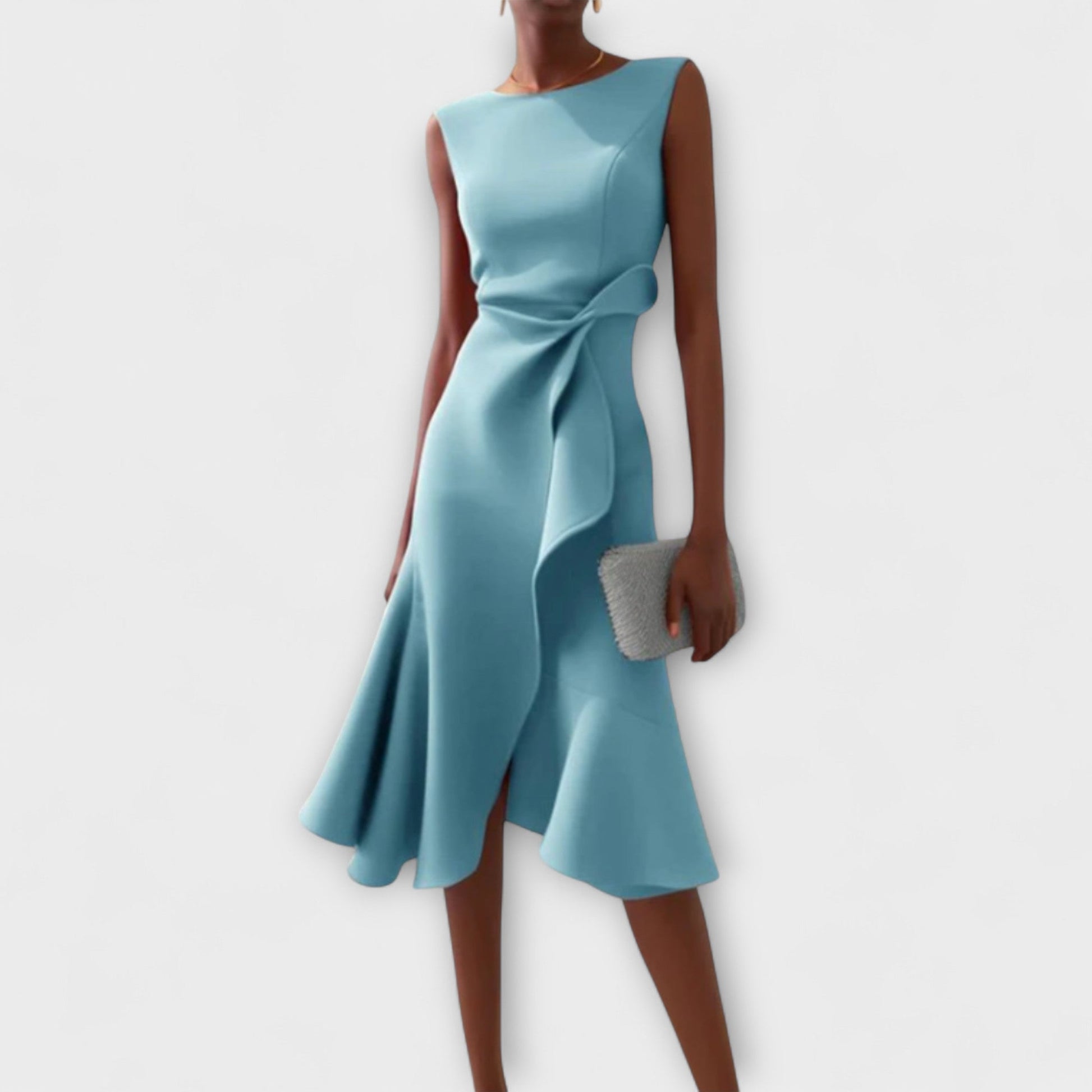 Mathilde Ruffle-Hem Midi Dress