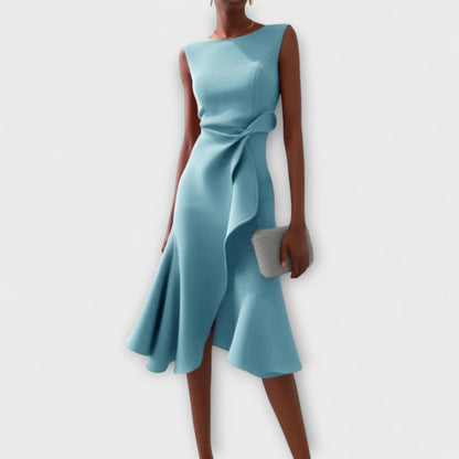 Mathilde Ruffle-Hem Midi Dress