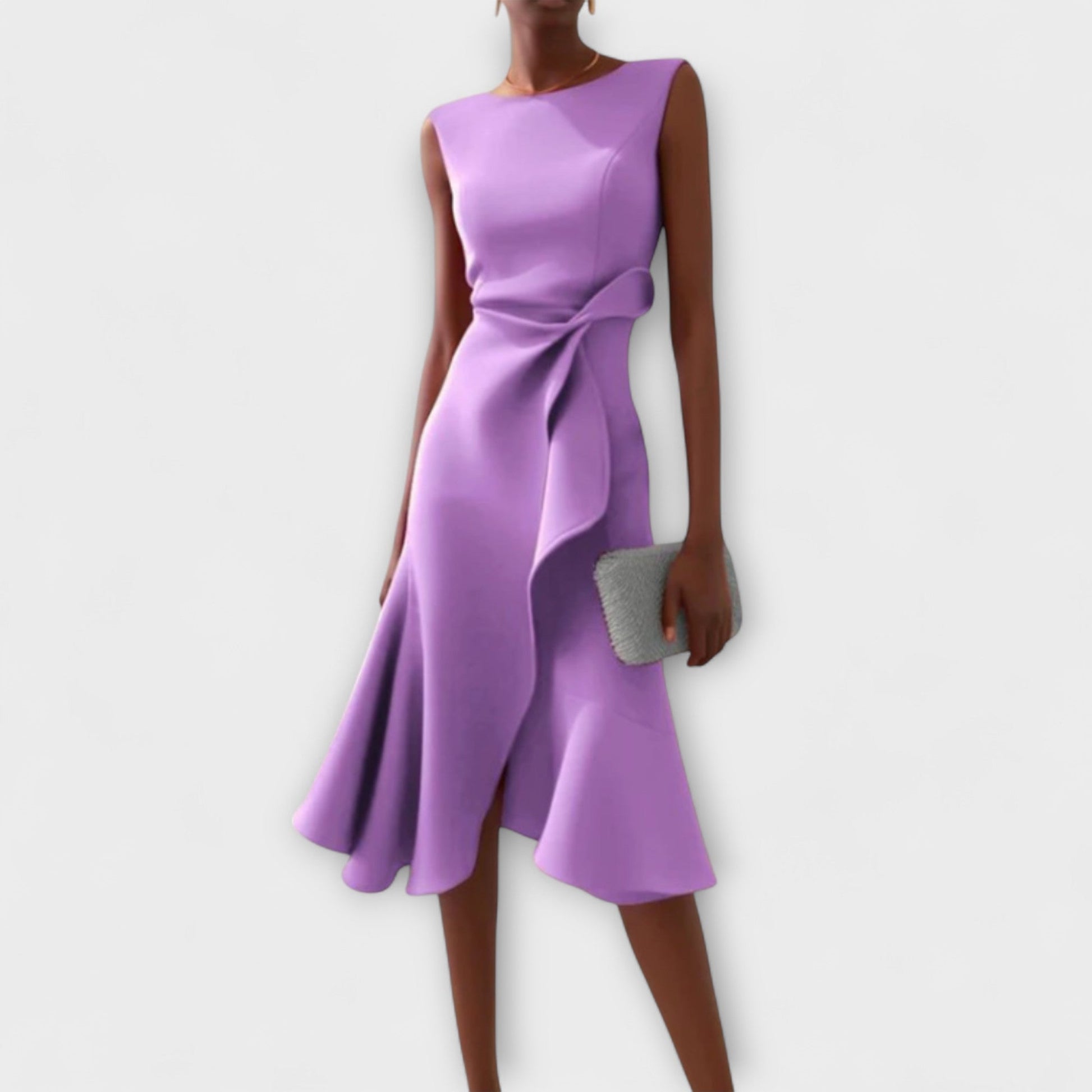 Mathilde Ruffle-Hem Midi Dress
